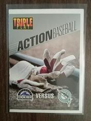 Colorado Rockies versus Florida Marlins #27 Baseball Cards 1993 Panini Donruss Triple Play Action Baseball Prices
