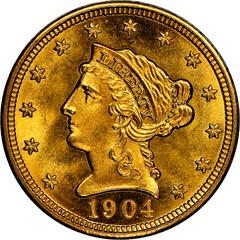 1904 [PROOF] Coins Liberty Head Quarter Eagle Prices