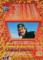 Rear | Dennis Eckersley Baseball Cards 1995 Topps DIII