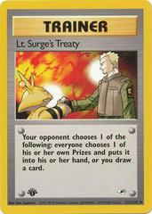 Lt. Surge's Treaty [1st Edition] #112 Prices | Pokemon Gym Heroes