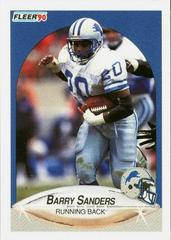 Barry Sanders #284 Football Cards 1990 Fleer Prices