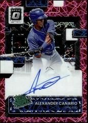 Alexander Canario [Pink Velocity] Baseball Cards 2022 Panini Donruss Optic Rated Prospects Signatures Prices