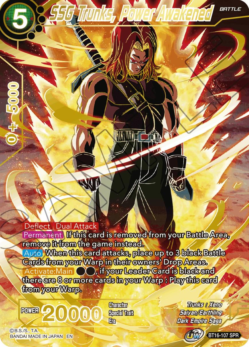 SSG Trunks, Power Awakened [SPR] BT16-107 Dragon Ball Super Realm of the Gods