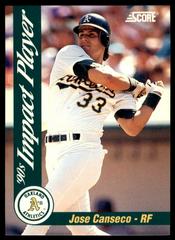 Jose Canseco Baseball Cards 1992 Score Impact Players Prices