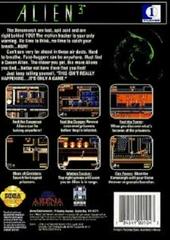 Alien 3 - Back | Alien 3 Sega Game Gear