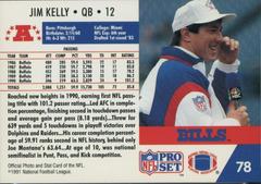 No NLFPA Logo | Jim Kelly [No NFLPA Logo] Football Cards 1991 Pro Set