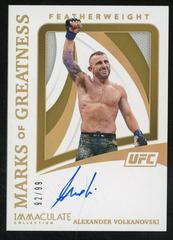 Alexander Volkanovski Ufc Cards 2021 Panini Immaculate UFC Marks of Greatness Autographs Prices