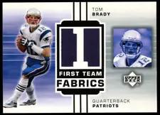 Tom Brady #FT-TB Football Cards 2002 Upper Deck First Team Fabrics Jersey Prices
