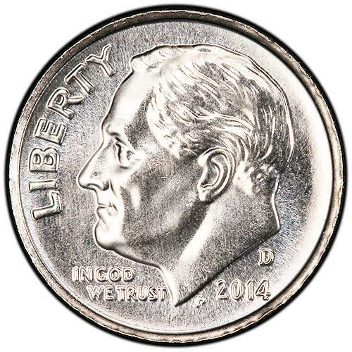 2014 D Coins Roosevelt Dime