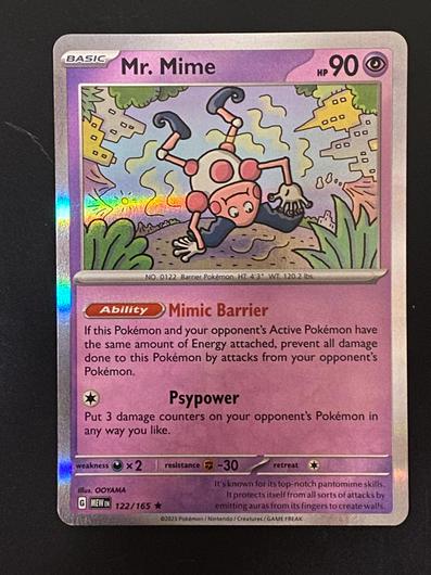 Mr Mime Reverse Holo Ungraded Pokemon Scarlet And Violet 151 7866