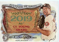 Justin Verlander #BS-29 Baseball Cards 2022 Topps Allen & Ginter Banner Seasons Prices