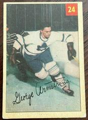 George Armstrong #24 Hockey Cards 1954 Parkhurst Prices