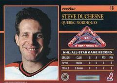Steve Duchesne #16 USA Back | Steve Duchesne Hockey Cards 1993 Pinnacle All Stars
