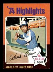 '74 Highlights [Hank Aaron] #1 Baseball Cards 1975 Topps Mini Prices