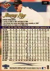 Rear | Jimmy Key Baseball Cards 1998 Ultra
