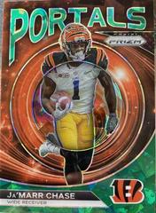 Ja'Marr Chase [Prizms Green Ice] Football Cards 2023 Panini Prizm Portals Prices