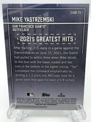 Back Of Card | Mike Yastrzemski Baseball Cards 2022 Topps 2021’s Greatest Hits