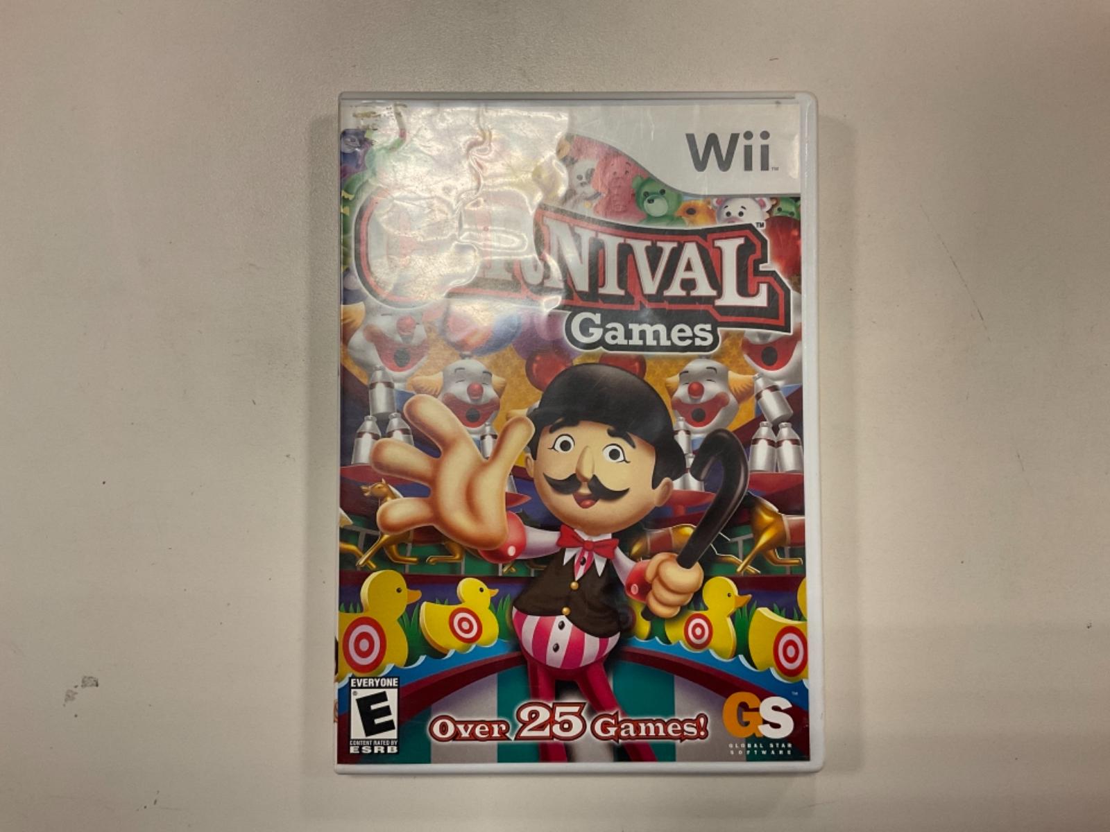 Carnival Games Item, Box, and Manual Wii