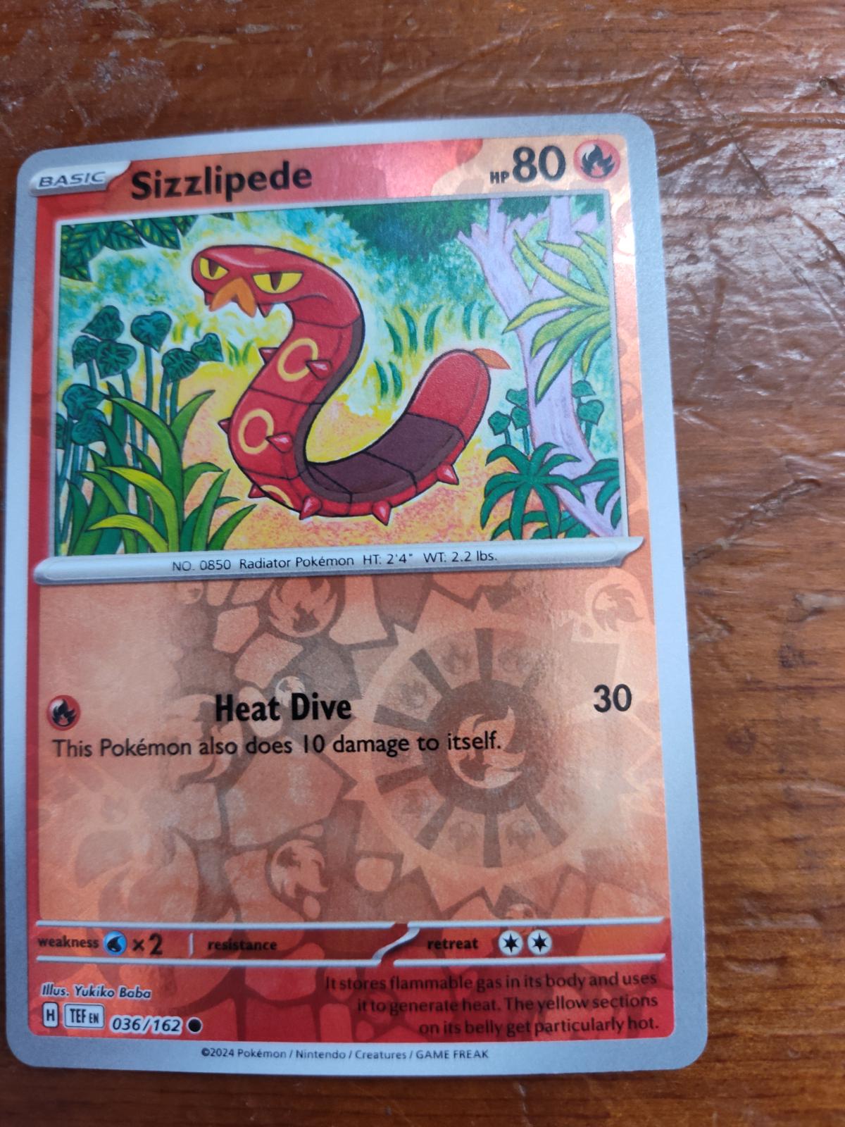 Sizzlipede [Reverse Holo] #36 Pokemon Temporal Forces