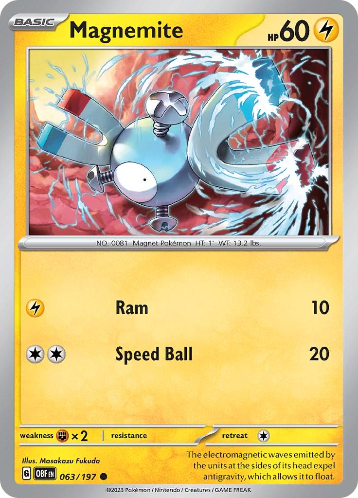 Magnemite #63 Pokemon Obsidian Flames