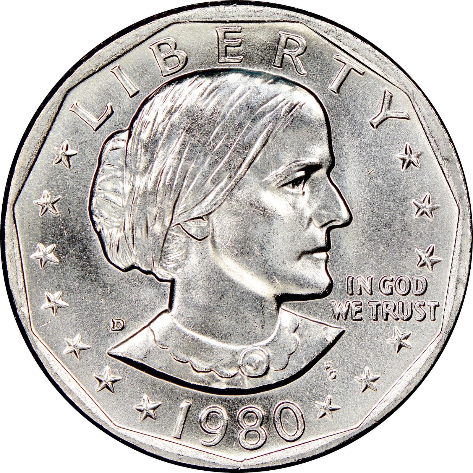 1980 D Coins Susan B Anthony Dollar