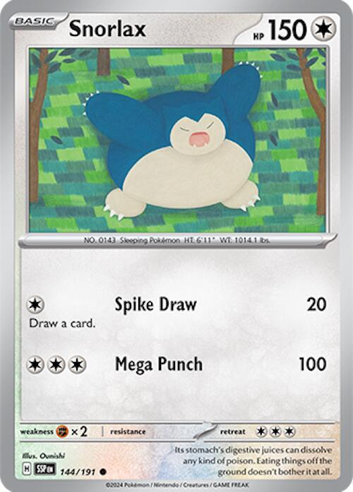 Snorlax #144 Pokemon Surging Sparks