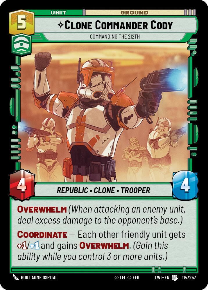 Clone Commander Cody - Commanding the 212th [Foil] #114 Star Wars Unlimited: Twilight of the Republic