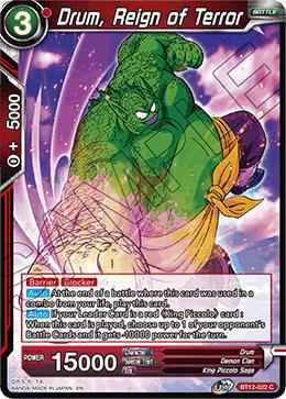 Drum, Reign of Terror BT12-022 Dragon Ball Super Vicious Rejuvenation