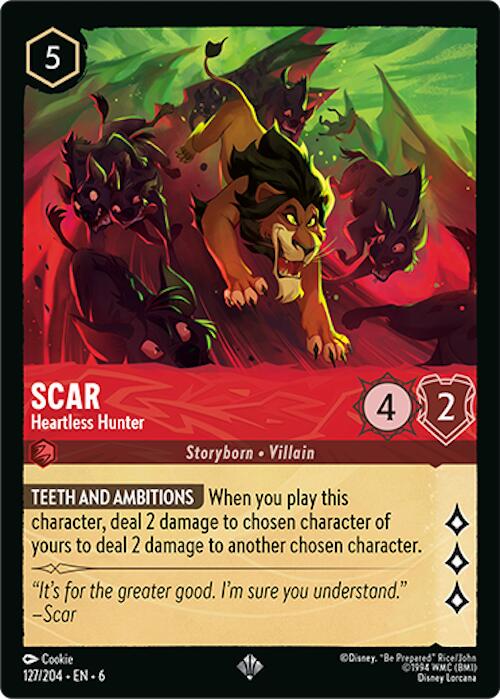 Scar - Heartless Hunter #127 Lorcana Azurite Sea