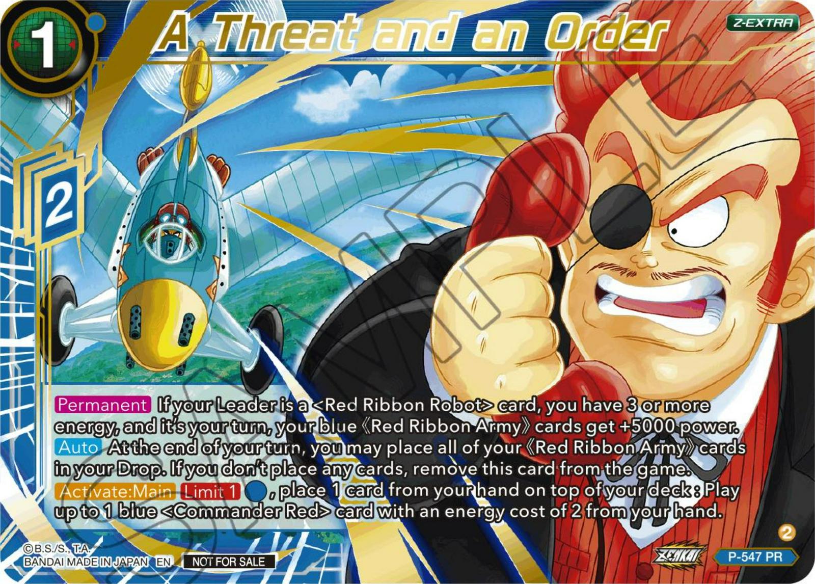 A Threat and an Order [Championship Z Extra Card Pack 2023 Foil] P-547 Dragon Ball Super Divine Multiverse Release Promos