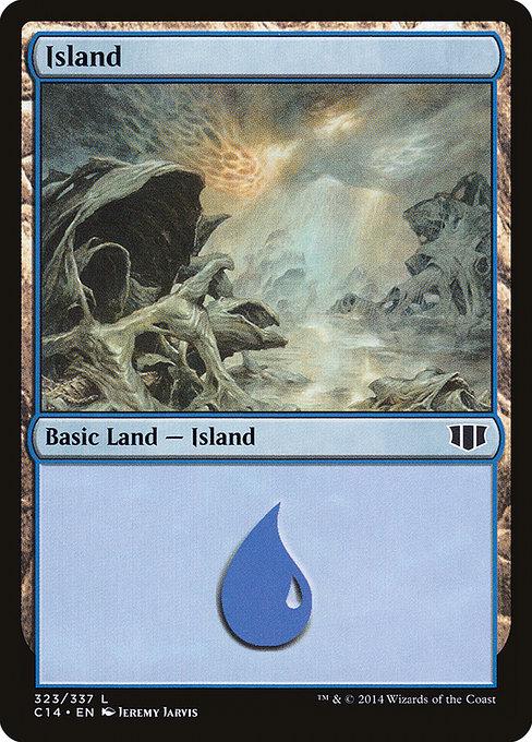 Island #323 Magic Commander 2014