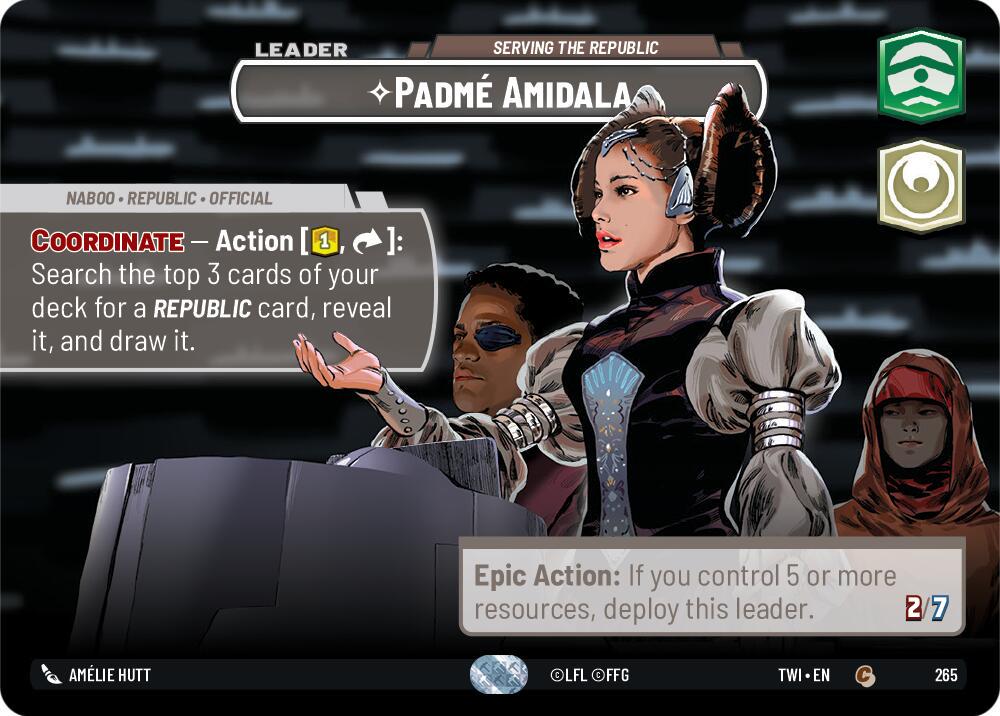 Padme Amidala - Serving the Republic [Showcase Foil] #265 Star Wars Unlimited: Twilight of the Republic