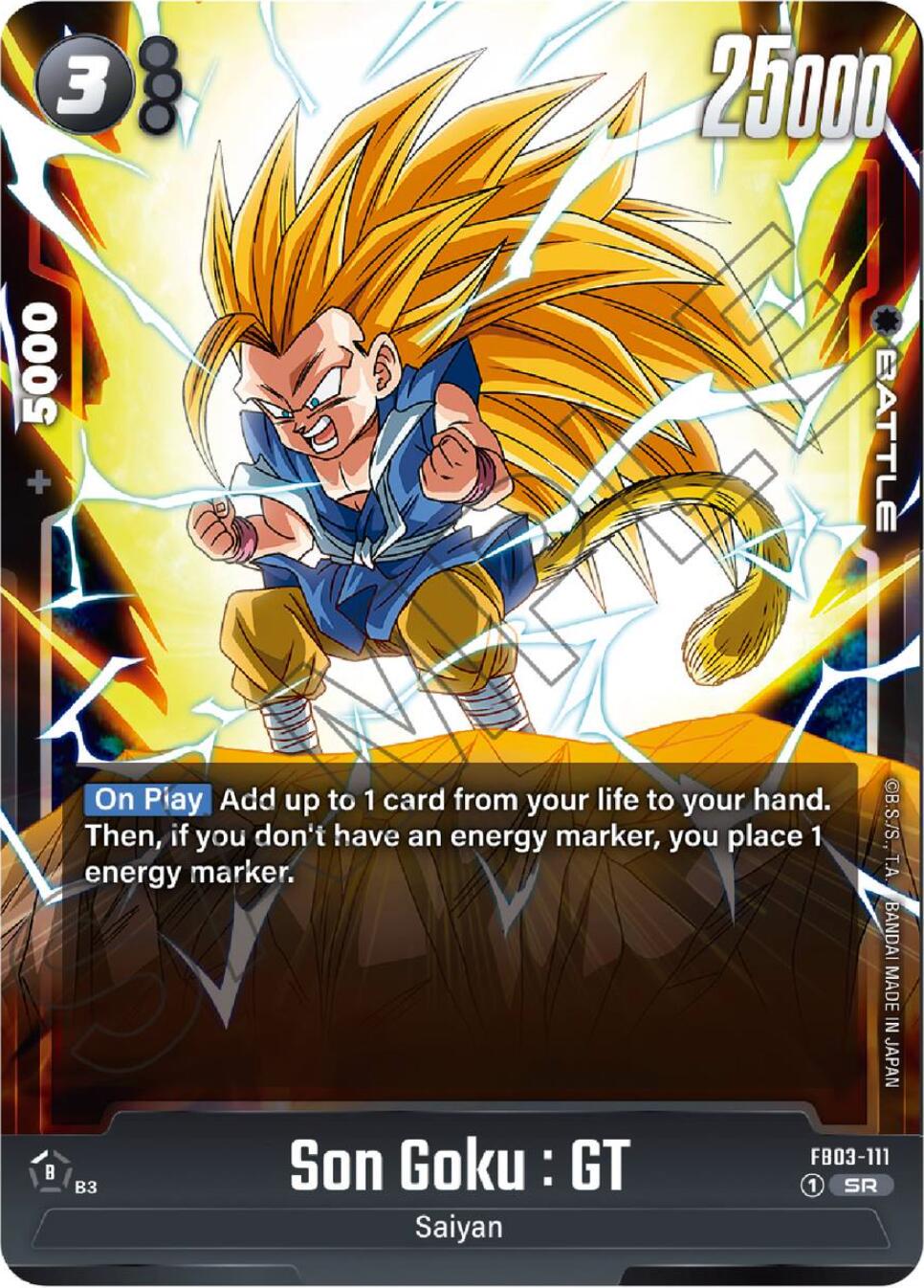 Son Goku : GT [Holo] FB03-111 Dragon Ball Fusion World Raging Roar