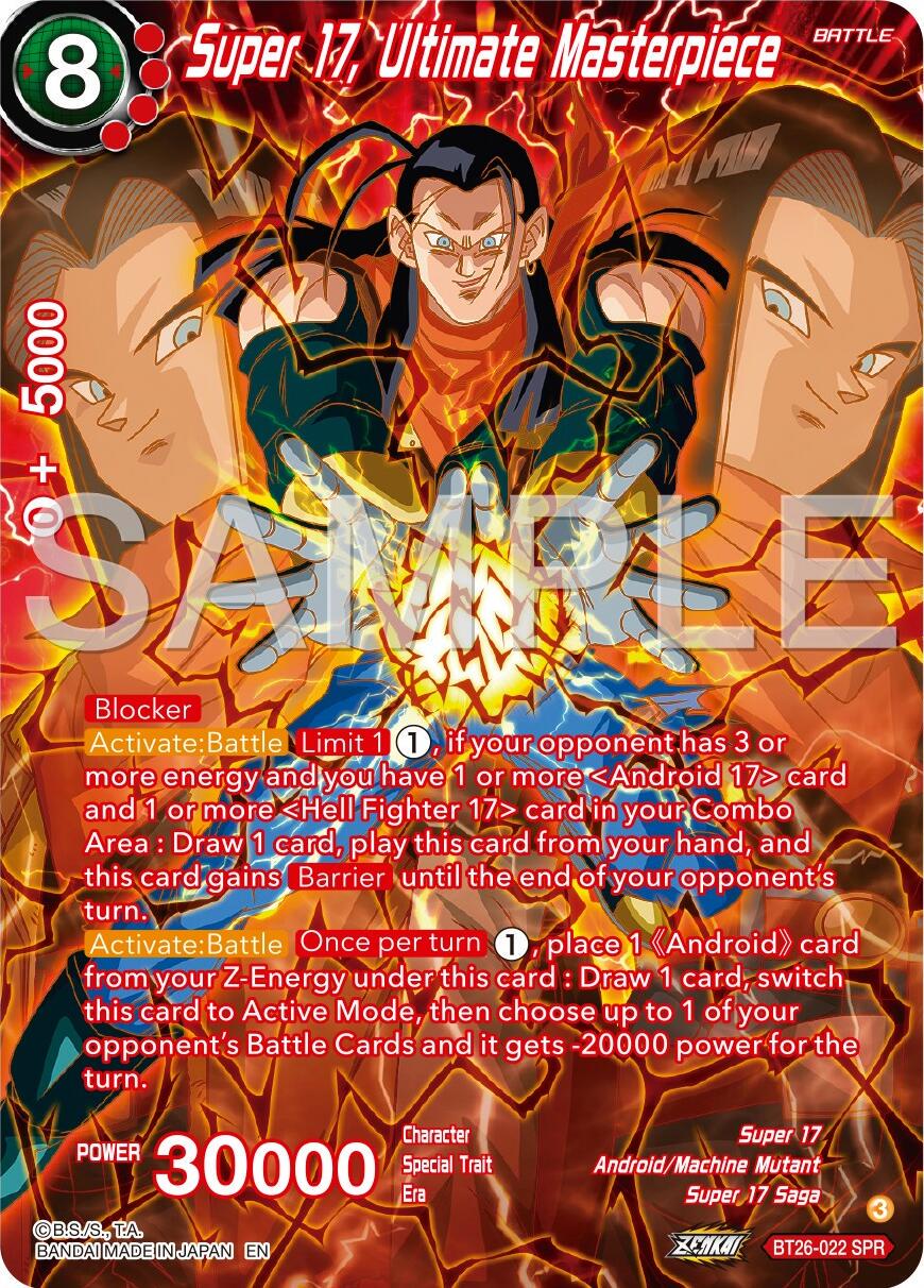 Super 17, Ultimate Masterpiece [SPR Foil] BT26-022 Dragon Ball Super Ultimate Advent