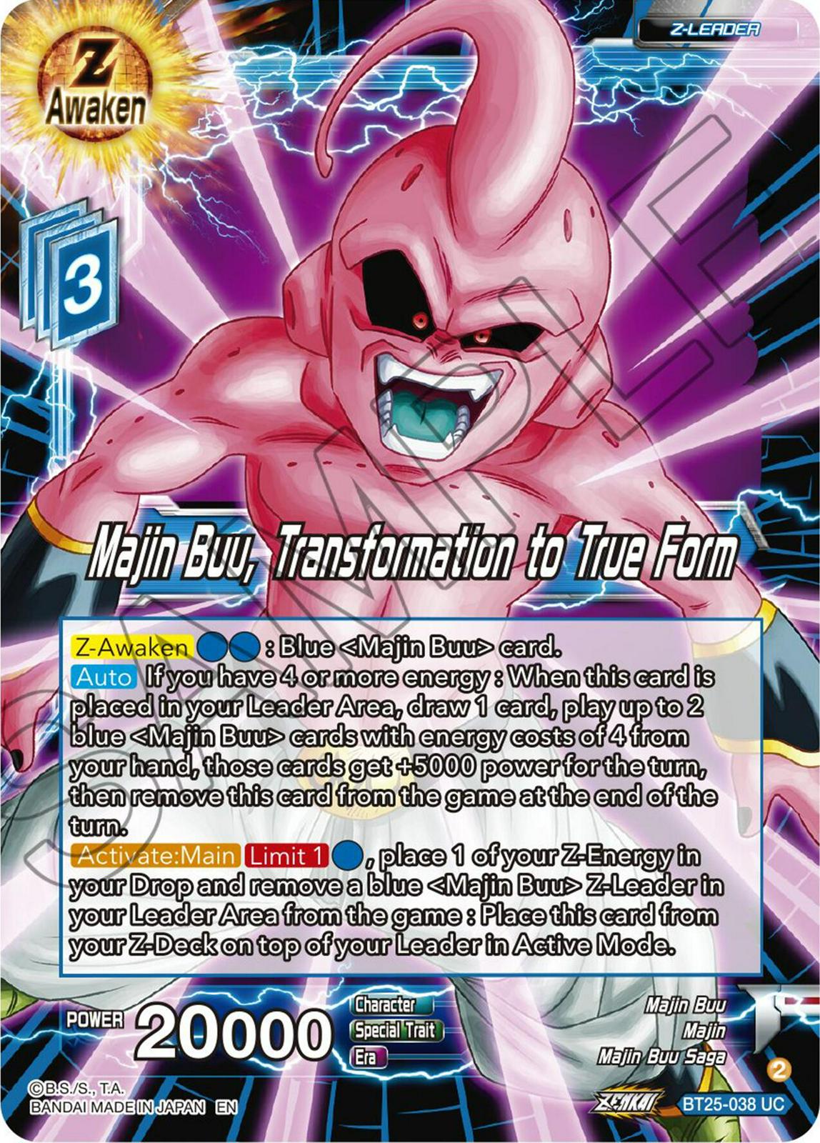 Majin Buu, Transformation to True Form BT25-038 Dragon Ball Super Legend of the Dragon Balls