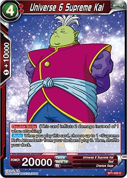 Universe 6 Supreme Kai BT1-022 Dragon Ball Super Galactic Battle