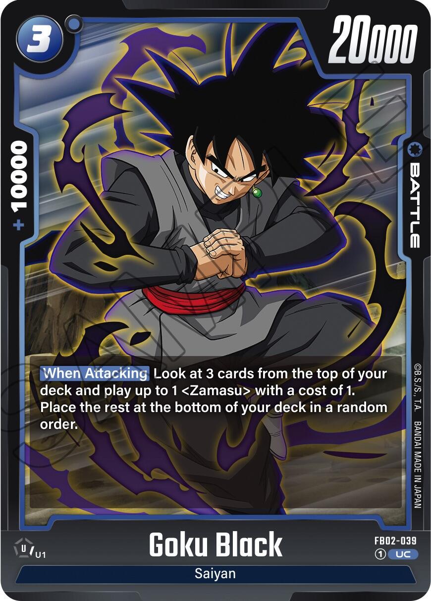 Goku Black FB02-039 Dragon Ball Fusion World Blazing Aura