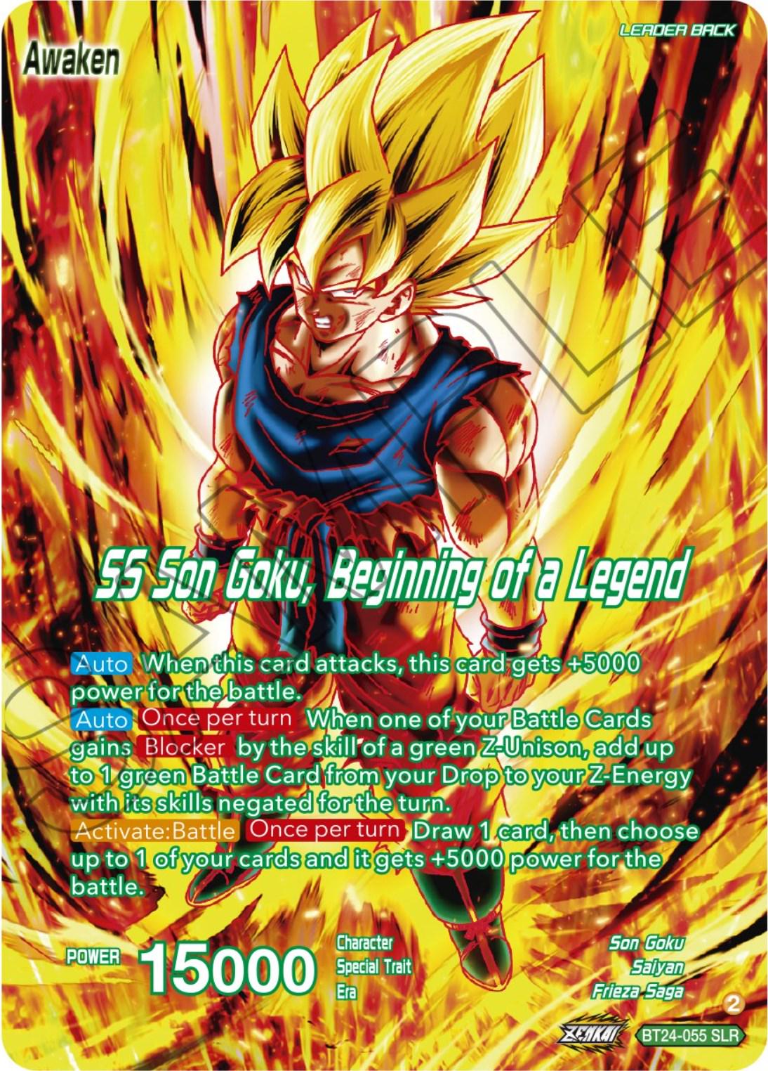 Son Goku // SS Son Goku, Beginning of a Legend [SLR Foil] BT24-055 Dragon Ball Super Beyond Generations