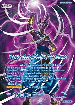 Beerus // Beerus, God of Destruction Returns BT9-126 Dragon Ball Super Universal Onslaught