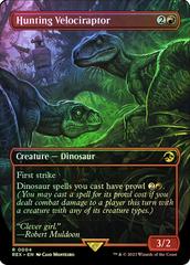 Hunting Velociraptor [Borderless Foil] #4 Magic Jurassic World Prices