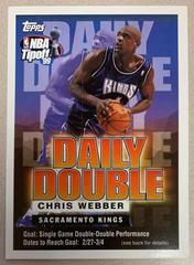 Chris Webber Basketball Cards 1999 Topps NBA Tipoff Daily Double Prices