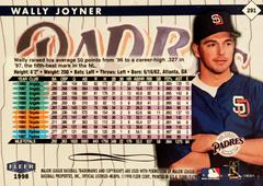 Rear | Wally Joyner Baseball Cards 1998 Fleer Tradition
