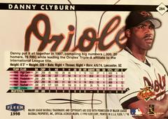 Rear | Danny Clyburn Baseball Cards 1998 Fleer Tradition