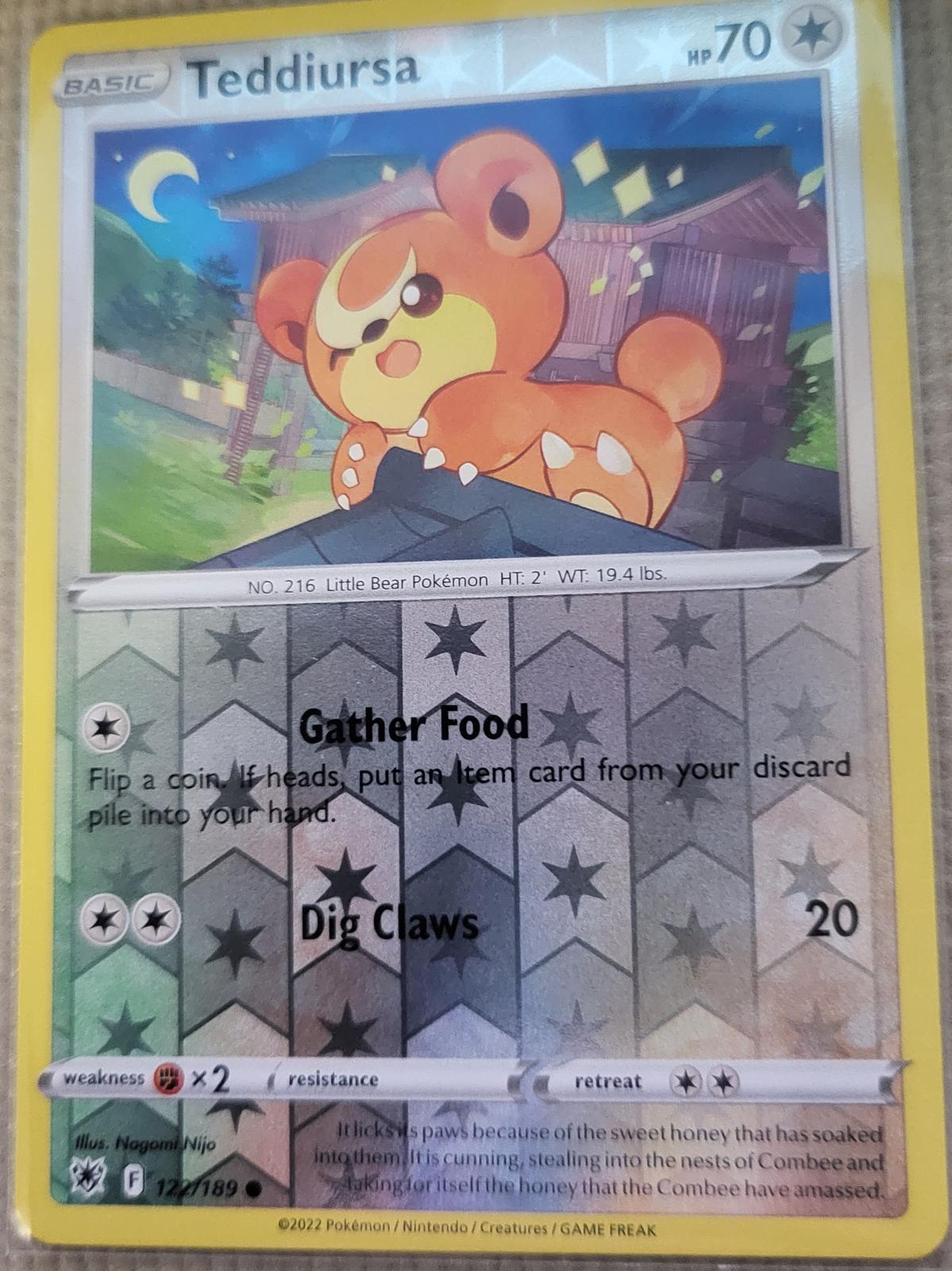 Teddiursa Reverse Holo 122 Prices Pokemon Astral Radiance