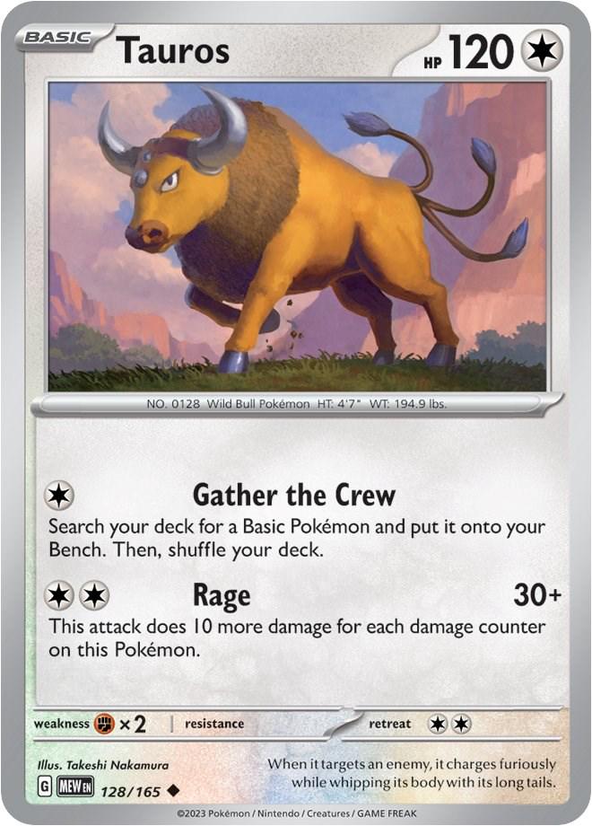 Tauros #128 Pokemon Scarlet & Violet 151