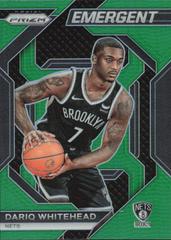 Dariq Whitehead [Green Prizm] #20 Basketball Cards 2023 Panini Prizm Emergent Prices