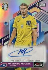 Mykhailo Mudryk #BCA-MM Soccer Cards 2023 Topps Finest Road to UEFA EURO Autograph Prices