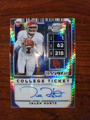 Jalen Hurts [Optic Autograph Hyper] #125 Football Cards 2020 Panini Contenders Draft Picks Prices