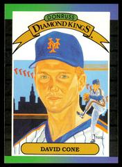 David Cone [Diamond Kings] #9 Baseball Cards 1989 Donruss Prices