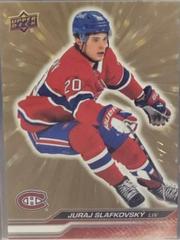 Juraj Slafkovsky [Outburst Gold] #99 Hockey Cards 2023 Upper Deck Prices
